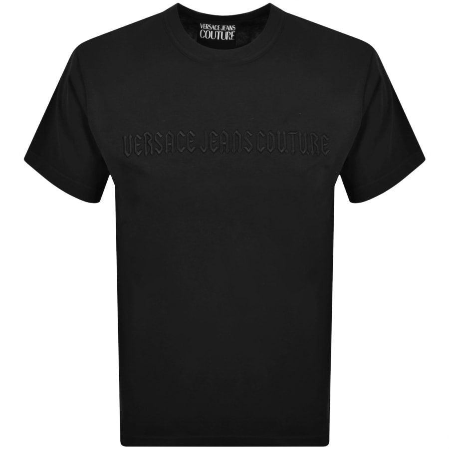 Tシャツ・カットソー VERSACE JEANS COUTURE Men T-shirt Black 77GAHT05CJ00T G89 Versace Jeans Couture Logo T Shirt Black | Mainline Menswear